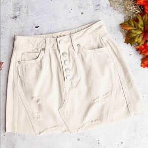 Free people denim a-line skirt